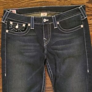 True religion 32 stretch dark jeans Swarovski